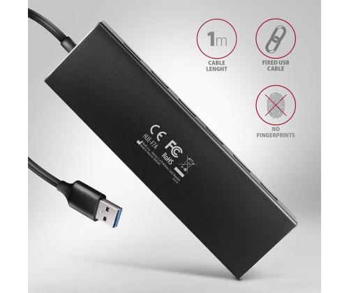I/O HUB USB3.2 7PORT FLAT/1M HUE-F7A AXAGON