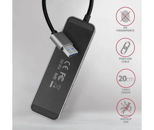 I/O USB HUB SWITCH 4PORT/0.2M HUE-MSA AXAGON