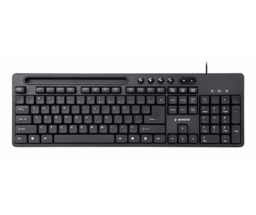KEYBOARD MULTIMEDIA USB ENG/BLACK KB-UM-108 GEMBIRD