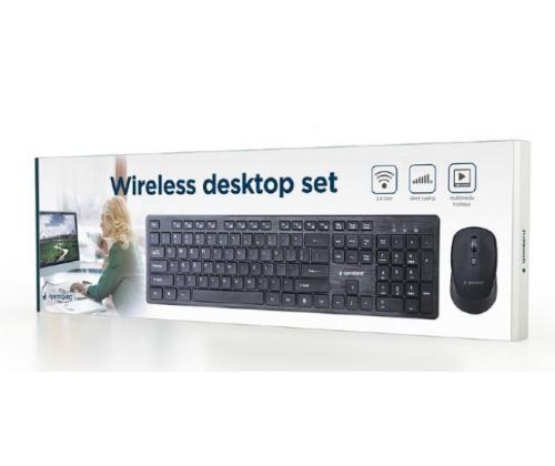 KEYBOARD +MOUSE WRL ENG/DESKTOP BK KBS-WCH-04 GEMBIRD