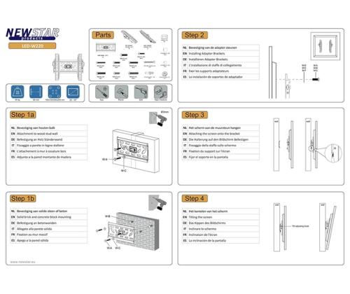 TV SET ACC WALL MOUNT BLACK/24-40" LED-W220 NEOMOUNTS