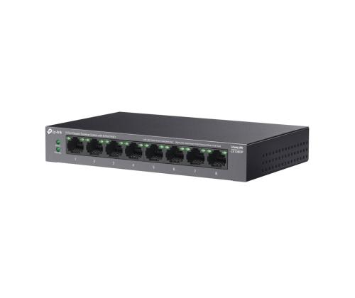 Switch TP-LINK LS108GP Desktop/pedestal 8x10Base-T / 100Base-TX / 1000Base-T PoE+ ports 8 LS108GP