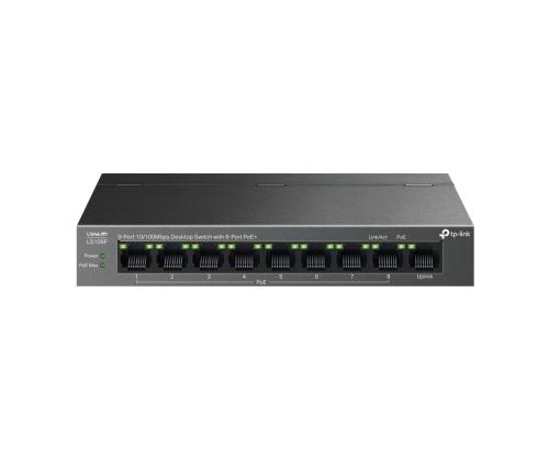 Switch TP-LINK LS109P Desktop/pedestal 9x10Base-T / 100Base-TX PoE+ ports 8 LS109P