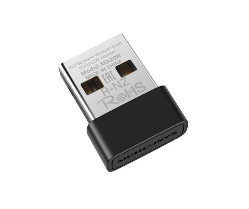 WRL ADAPTER 650MBPS USB NANO/MA20N MERCUSYS