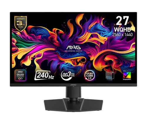 Monitor MSI MAG 273QP QD-OLED X24 26.5" Gaming Matte Panel QD-OLED 2560x1440 16:9 240Hz 0.03 ms...