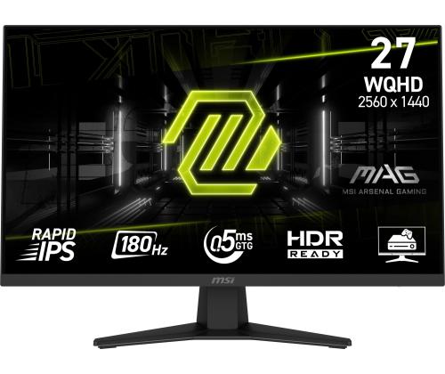 LCD Monitor MSI MAG 274QF 27" Gaming Matte Panel IPS 2560x1440 16:9 180Hz 0.5 ms Colour Black...