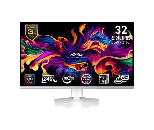 Monitor MSI MPG 321URXW QD-OLED 31.5" Gaming/4K Panel QD-OLED 16:9 240 Hz 0.03 ms MPG321URXWQD-OLED