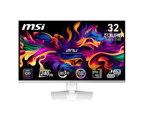 Monitor MSI MPG 321URXW QD-OLED 31.5" Gaming/4K Panel QD-OLED 16:9 240 Hz 0.03 ms MPG321URXWQD-OLED