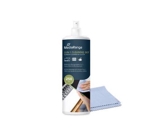 CLEANING LIQUID SCREEN 250ML/WITH CLOTH MR721 MEDIARANGE