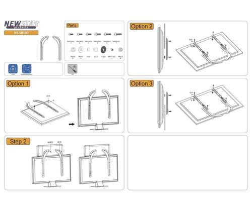 Speaker Accessory NEWSTAR Black NS-SB100