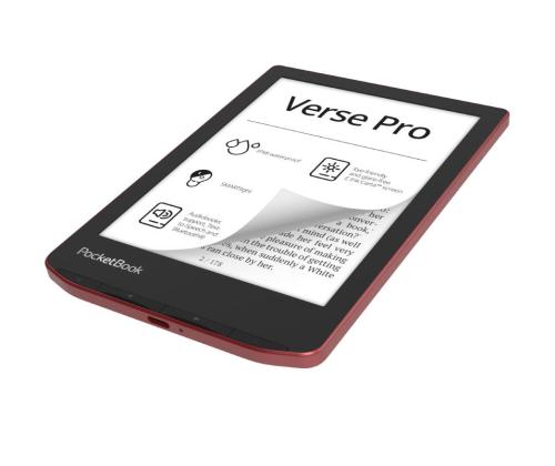 E-Reader POCKETBOOK Verse Pro 6" 1072x1448 1xUSB-C Wireless LAN Bluetooth Red PB634-3-WW
