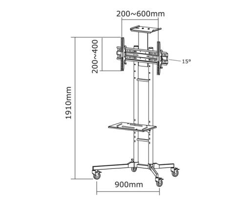 TV SET ACC FLOOR STAND BLACK/32-55" PLASMA-M1700E NEOMOUNTS