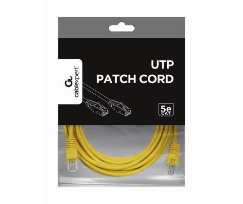 PATCH CABLE CAT5E UTP 5M/YELLOW PP12-5M/Y GEMBIRD