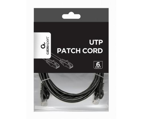 PATCH CABLE CAT6 UTP 2M/BLACK PP6U-2M/BK GEMBIRD