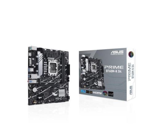 Mainboard ASUS Intel B760 Express LGA1700 Micro-ATX Memory DDR4 Memory slots 2 2xPCI-Express 4.0...