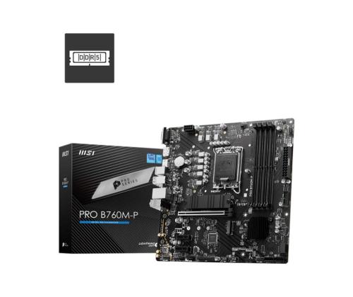 Mainboard MSI Intel B760 Express LGA1700 Micro-ATX Memory DDR5 Memory slots 4 2xPCI-Express 1x...