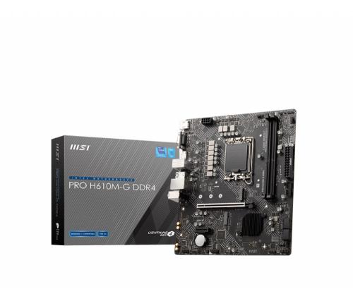 Emaplaat MSI Intel H610 LGA1700 MicroATX Memory DDR4 Memory slots 2 1xPCI-Express 3.0 1x 1xPCI...