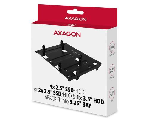 SSD ACC BRACKET 2.5"/3.5" TO/5.25" RHD-435 AXAGON