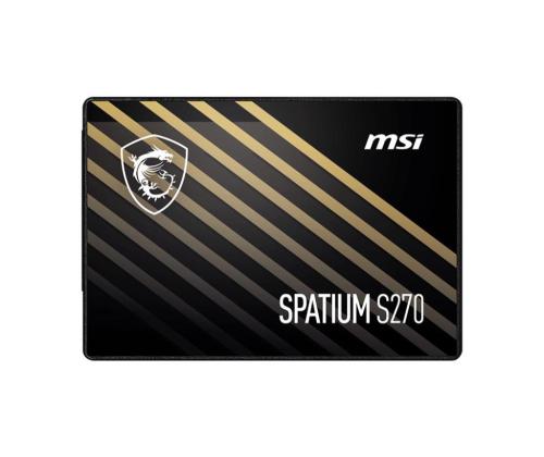SSD MSI SPATIUM S270 960GB SATA 3D NAND Write speed 450 MBytes/sec Read speed 500 MBytes/sec 2,5"...