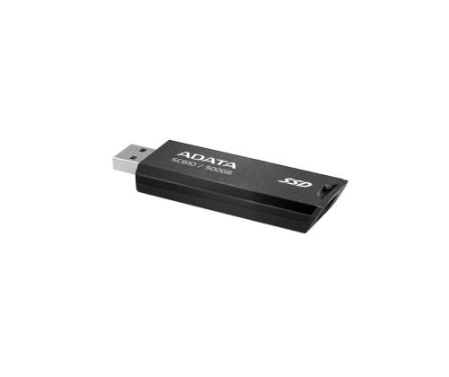 External SSD ADATA SC610 500GB USB 3.2 Write speed 500 MBytes/sec Read speed 550 MBytes/sec SC610...
