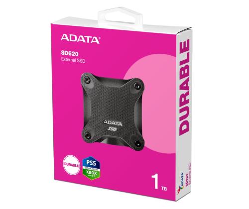 External SSD ADATA SD620 1TB USB 3.2 Write speed 460 MBytes/sec Read speed 520 MBytes/sec SD620...