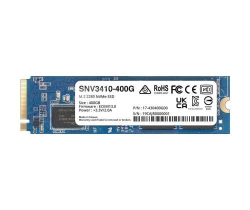 SSD SYNOLOGY SNV3400 400GB M.2 PCIE NVMe Write speed 750 MBytes/sec Read speed 3000 MBytes/sec...