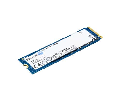 SSD KINGSTON NV3 1TB M.2 PCIE NVMe 3D NAND Write speed 4000 MBytes/sec Read speed 6000 MBytes/sec...