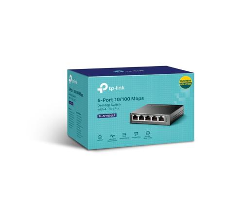 Switch TP-LINK 5x10Base-T / 100Base-TX PoE ports 4 TL-SF1005LP