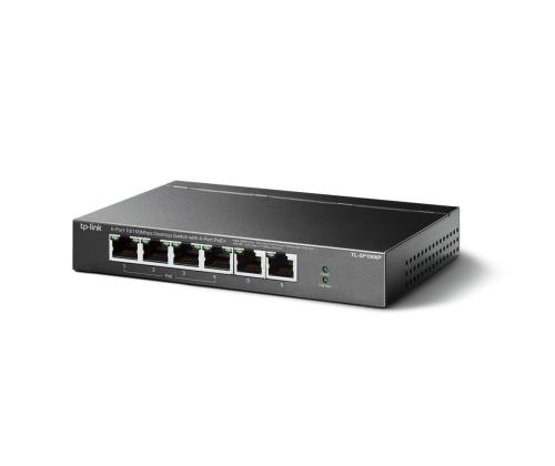 Switch TP-LINK TL-SF1006P Desktop/pedestal 6x10Base-T / 100Base-TX PoE+ ports 4 TL-SF1006P