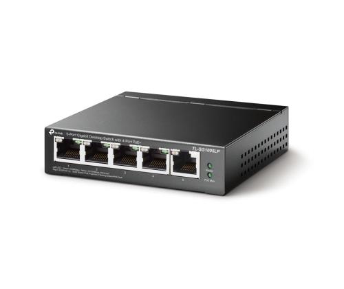 Switch TP-LINK Desktop/pedestal 5x10Base-T / 100Base-TX / 1000Base-T PoE ports 1 TL-SG1005LP