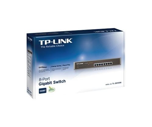 Switch TP-LINK Rack 8x10Base-T / 100Base-TX / 1000Base-T TL-SG1008