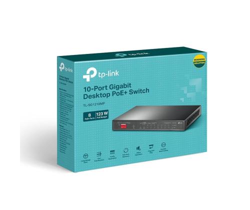 Switch TP-LINK 1xSFP PoE+ ports 8 TL-SG1210MP