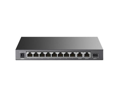 Switch TP-LINK Desktop/pedestal 8x10Base-T / 100Base-TX 1xSFP 2xRJ45 PoE+ ports 8 65 Watts TL...