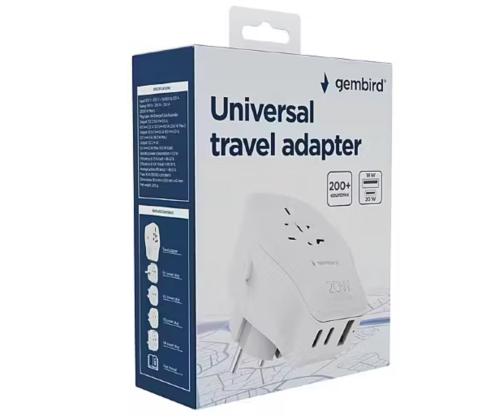 POWER ADAPTER TRAVEL 20W/WHITE TPA-1A2C20-02-W GEMBIRD