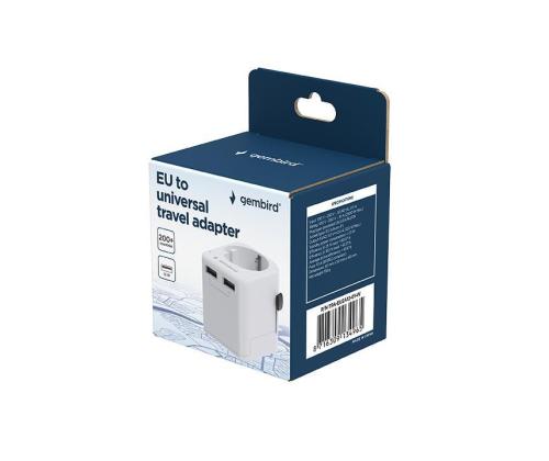 POWER ADAPTER EU TO UNIV. 12W/WHT TPA-EU2A12-01-W GEMBIRD