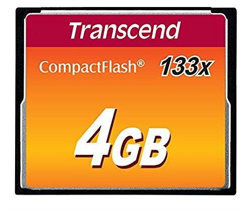MEMORY COMPACT FLASH 4GB/SLC TS4GCF133 TRANSCEND