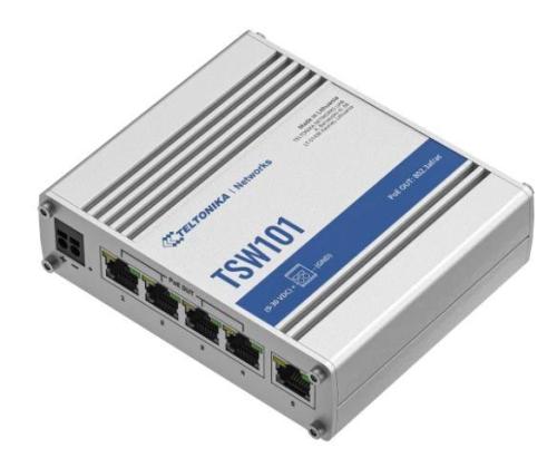 Switch TELTONIKA TSW101 5xRJ45 PoE ports 4 60 Watts TSW101