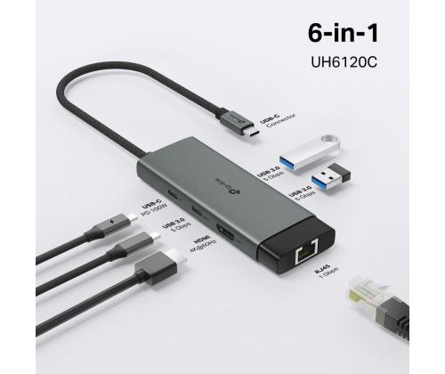I/O HUB USB-C 6PORT/UH6120C TP-LINK