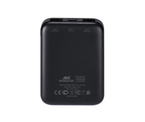 POWER BANK USB 5000MAH/VA2006 BLACK RIVACASE