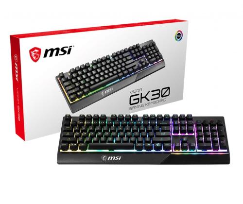 KEYBOARD GAMING BLACK ENG/VIGOR GK30 US MSI