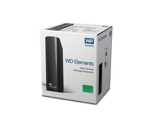 External HDD WESTERN DIGITAL Elements Desktop 10TB USB 3.0 Drives 1 Black WDBWLG0100HBK-EESN