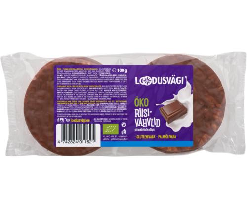 LOODUSVÄGI Mahe riisivahvlid piimašokolaadiga 100g