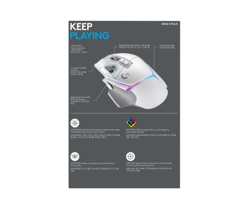 LOGI G502 X PLUS - WHITE/PREMIUM - EER2