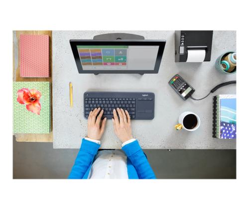 LOGI K400 Plus Touch Keyboard black(PAN)