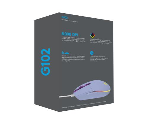 LOGI G102 LIGHTSYNC - LILAC - EER