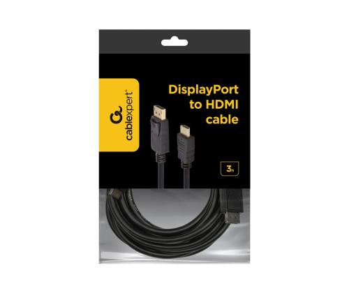 GEMBIRD cable DISPLAYPORT M -> HDMI M 3m