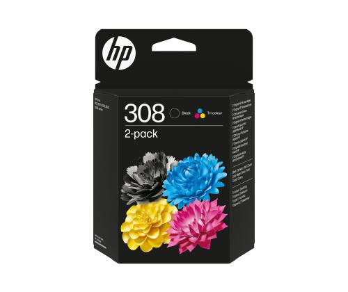 HP 308 Black/Tri-Color Original Ink Cart