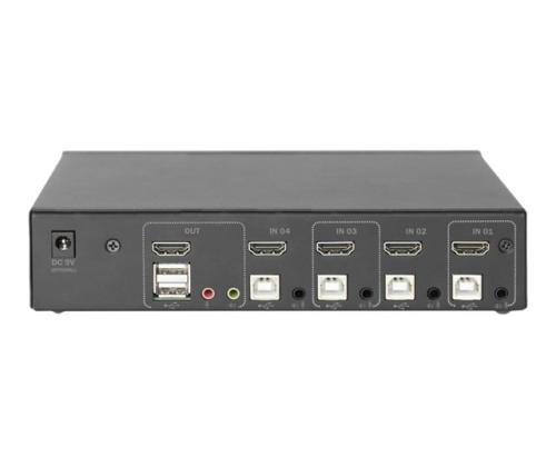 DIGITUS KVM Switch 2x1 HDMI 4-Port