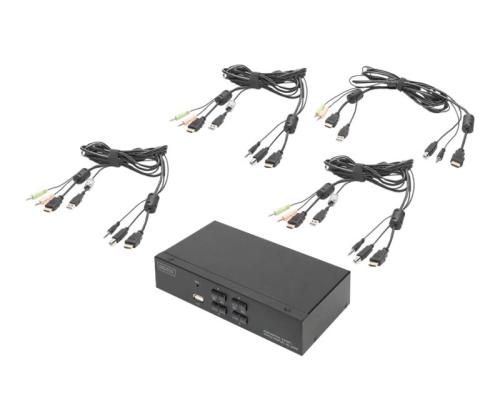 DIGITUS KVM Switch 2x1 HDMI 4-Port