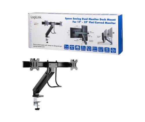 LOGILINK Dual monitor mount 17–27inch